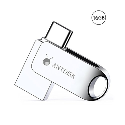 Antdisk USB Type C Flash Drive 16GB USB 3.0 Memory Stick 2 in 1 Waterproof OTG Flash Disk for Smartphones and Tablets (16GB)