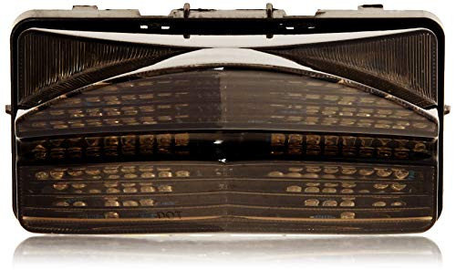 Krator ITL020 Turn Signals (2001-2003 Honda CBR 600 F4i LED TailLights Brake Tail Lights with Integrated Indicators Smoke Motorcycle)