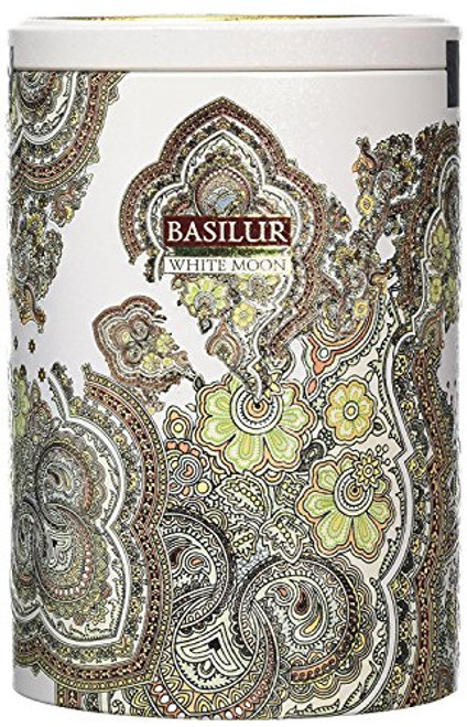 Basilur"White Moon" Oriental Collection - Milk Oolong Chinese Green Leaf Tea in the Metal Caddy 100g Basilur"White Moon" Oriental Collection - Milk Oolong Chinese Green Leaf Tea in the Metal Caddy 100g