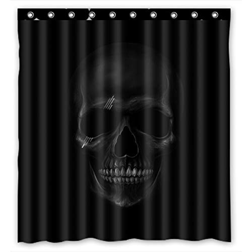 KXMDXA Cool Design Dark Skull Waterproof Polyester Bath Shower Curtain Size 60x72 Inch
