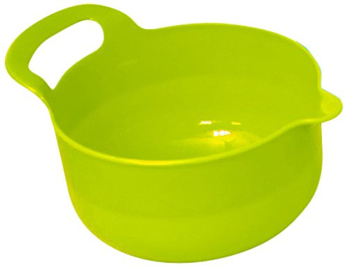 Gourmet Home Products 4 Piece Polypropylene Batter Bowl Set with Non Skid Bottom, Lime