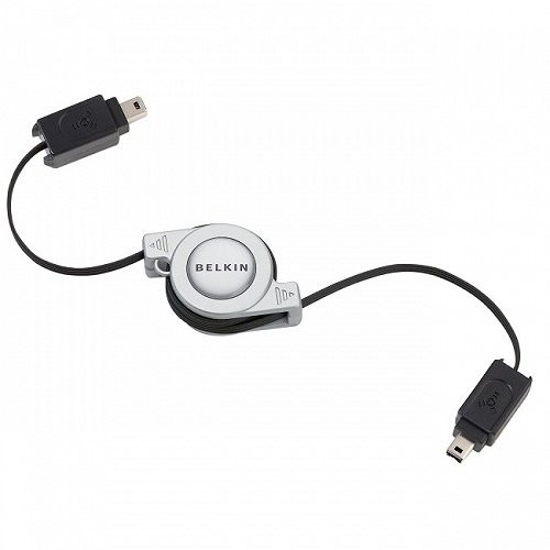 Retractable Firewire Cable 4PIN/4PIN 28AWG 2.6