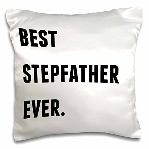 3dRose pc_213359_1 Best Stepfather Ever Black Letters on a White Background Pillow Case, 16" x 16" 3dRose pc_213359_1 Best Stepfather Ever Black Letters on a White Background Pillow Case, 16" x 16"