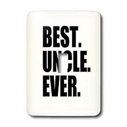 3dRose LLC lsp_151546_1 Best Uncle Ever Family Gifts for Relatives and Honorary Uncles and Great Uncles Black Text Single Toggle Switch