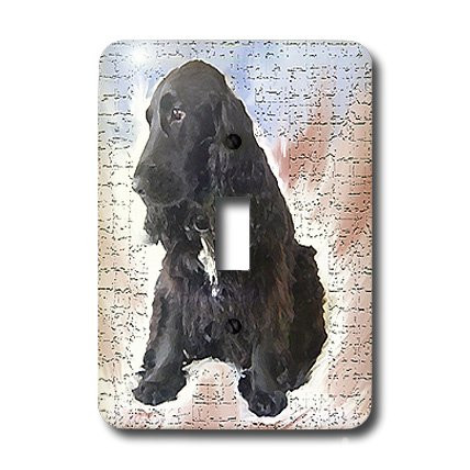 3dRose lsp_4090_1 Black Cocker Spaniel Single Toggle Switch