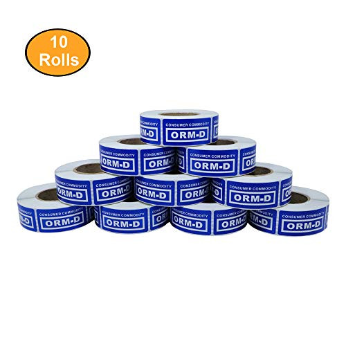 Aleplay Blue"Consumer Commodity ORM-D" Label 10 Rolls(500 Stickers per Roll) (10 Rolls)