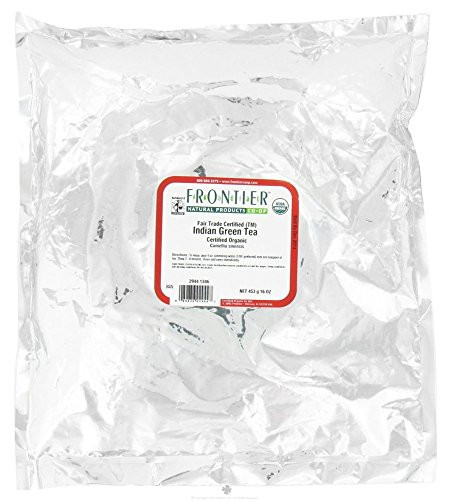 Frontier Indian Green Tea CERTIFIED ORGANIC, Fair Trade Certified(tm), 1 lb. package