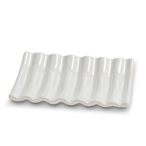 Abbott Collection 27 Ridged Soap Dish-Wht-5" L, White
