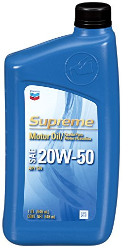 Chevron SAE 20W-50 Supreme Motor Oil - 1 Quart Bottle