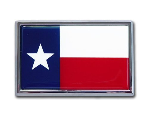TX Texas State Flag Chrome Auto Emblem