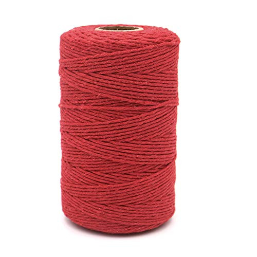 656 Feet Red Twine,Christmas String Cotton Baker's Twine Cotton Cord Crafts Gift Twine String for Holiday
