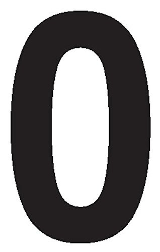 Labelmaster NUMBER0W"Number 0" Labels, 3 1/2", White Vinyl (Pack of 50)