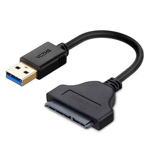 SATA to USB 3.0 Adapter, VCZHS SATA to USB for 2.5 SATA Drives External Hard Drive Cable SATA III to USB 3.0 Converter for 2.5 SSD/HDD