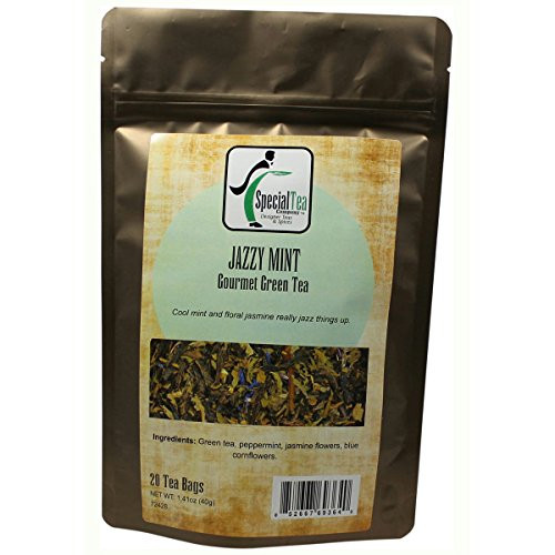 Special Tea Jazzy Mint Green Tea, 1.41 Ounce