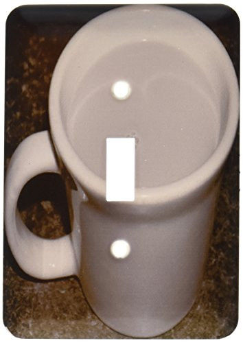 3dRose Lsp_14163_1 Cup Of Coffee Black N White Single Toggle Switch
