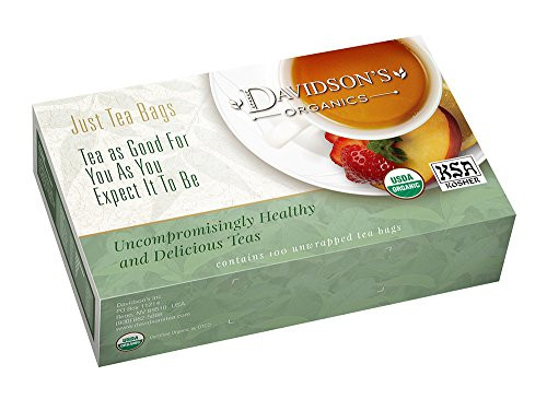 Davidson's Tea Earl Grey Green, Unwrapped Tea Bags, 100 Count