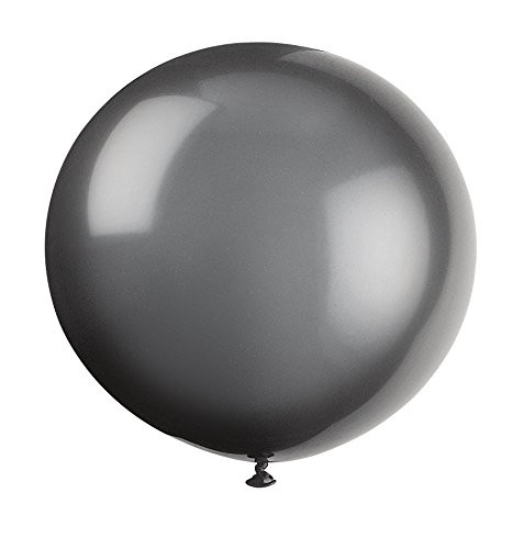 36" Giant Latex Phantom Black Balloons, 6ct