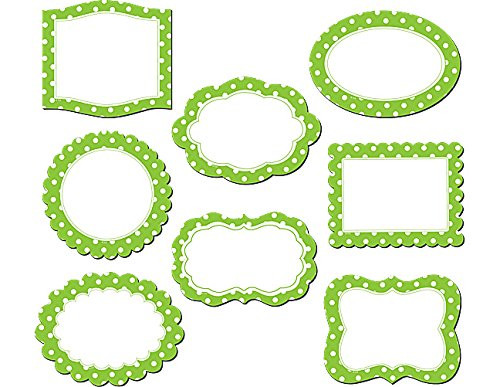 Teacher Created Resources Frames Magnetic Accents, Lime Polka Dot (77219.0)