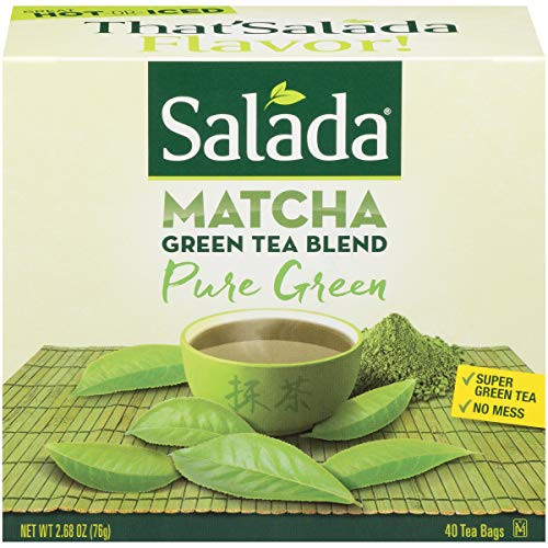 Salada Green Tea with Matcha Regular, 40 Tea Bags, 6Count