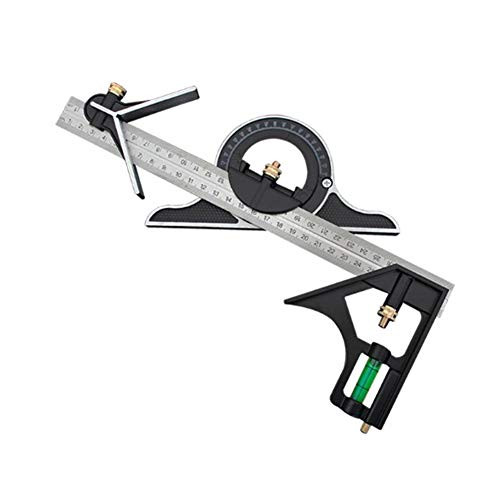 Stainless steel t square ruler Adjustable sliding combination Square Square Ruler & Protractor Level Measure Measuring Set 4-Piece 12" 4R Combination Square