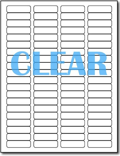 Crystal Clear Return Address Labels for LASER Printers - 1/2" x 1 3/4" - 80 per sheet - 800 Labels
