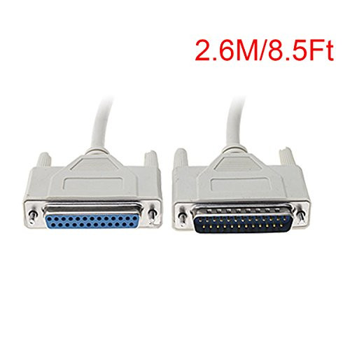 Yohii 25 pin Male to Female Parallel Printer Cable 2.6m/8.5ft Female Serial Cable to USB Yohii 25 pin Male to Female Parallel Printer Cable 2.6m/8.5ft Female Serial Cable to USB
