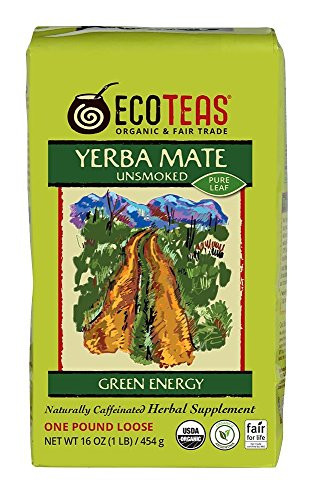ECOTEAS Organic Yerba Mate Pure Loose Leaf 1 Pound (Pack of 3)