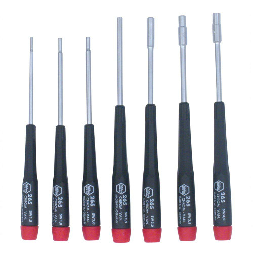 Wiha 26592 Nut Driver Set With Precision Handle, Metric, 7 Piece