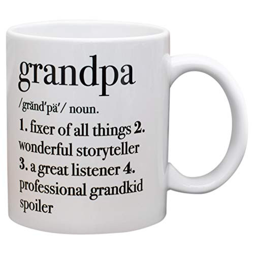 Grandpa Definition Fixer Storyteller White 11 Oz Ceramic Stoneware Coffee Mug