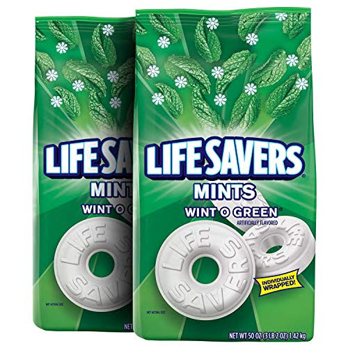LIFE SAVERS Wint O Mint Hard Candy, 50-Ounce Party Size Bag (Pack of 2)