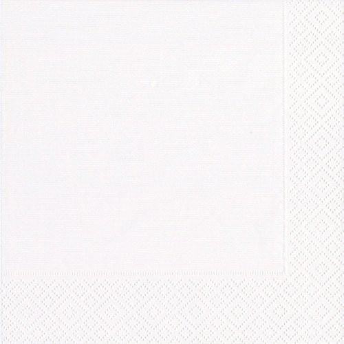 Entertaining with Caspari Grosgrain, White, Cocktail Napkin, Box of 40