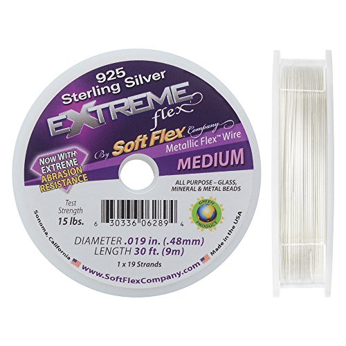 Soft Flex Extreme Sterling Silver Beading Wire .019" 30 ft. - Extra Abrasion Resistance