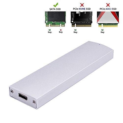 EZDIY-FAB M.2 Enclosure Case USB 3.1 Gen2 for SATA M.2 SSD(Key B/B+M), USB-C Gen2 M2 SSD External Enclosure Case with Type C + Type A Cable EZDIY-FAB M.2 Enclosure Case USB 3.1 Gen2 for SATA M.2 SSD(Key B/B+M), USB-C Gen2 M2 SSD External Enclosure Case with Type C + Type A Cable