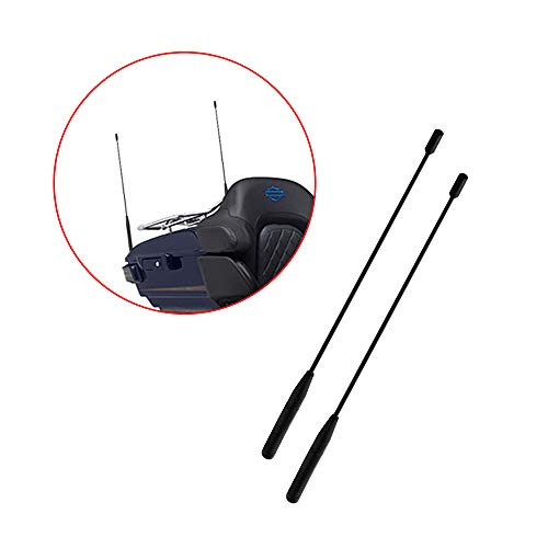 16.3'' Harley Antenna Mast Harley Davidson Antenna Flexible Rubber AM/FM for 1989-2017 Harley Davidson Electra Road Tour Ultra Classic Pack of 2