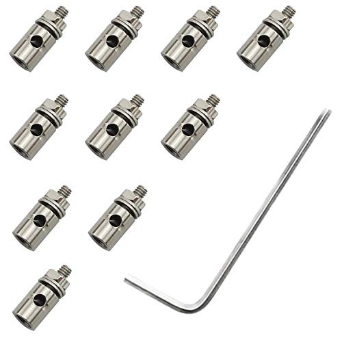 Maxmoral 10pcs 1.8mm Pushrod Linkage Stopper for RC Airplane Plane DIY Parts,Fast Adjustable Pull Push Rod Adjuster Connector