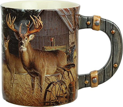 River's Edge Products 3D 15 oz. Mug - Deer/Farm Scene