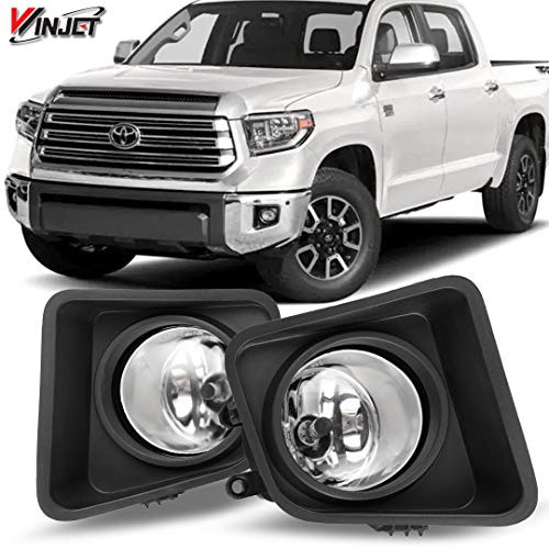 Winjet WJ30-0371-09 OEM Series for [2014-2019 Toyota Tundra] Clear Lens Driving Fog Lights + Switch + Wiring Kit