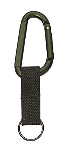 Rothco Jumbo 80MM Carabiner with Web Strap Key Ring, Olive Drab