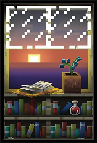 Trends International Wall Poster Minecraft Window, 22.375 x 34
