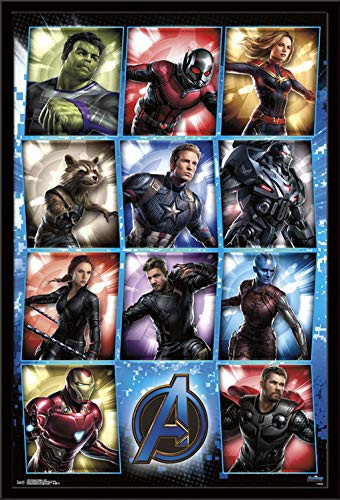 Trends International Avengers: Endgame - Grid Wall Poster 24.25" X 35.75" Multi