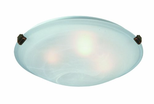 Artcraft Lighting Clip Flush 2-Light Flush Mount, White