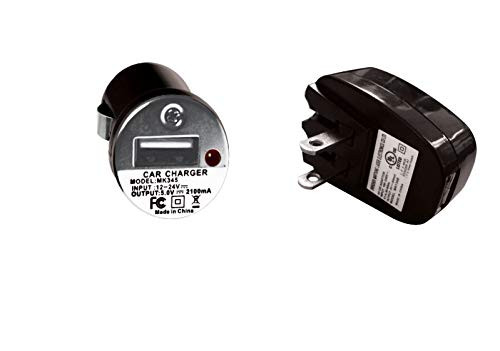 Grandmax Port USB Car and Wall Chargers for Apple & Android Devices - 2.1 Amp