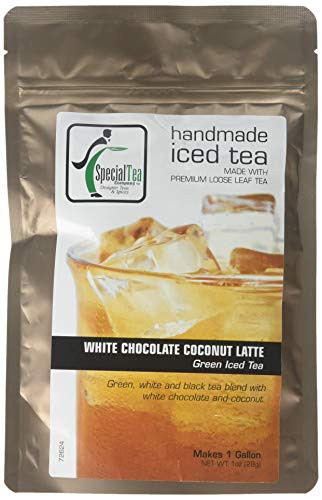 Special Tea White Chocolate Coconut Latte Green Tea Makes One Gallon of Iced Tea, 1 Ounce