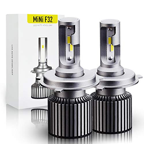 H4/9003/HB2 LED Headlight Bulbs, A-1ux All-in-One Conversion Kit Dual High/Low Beam - 7600Lm 6000K Cool White