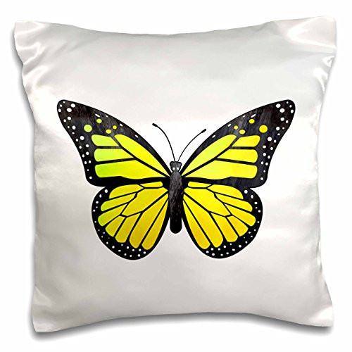 3dRose pc_217281_1 Hamsa Hand Black and White Pillow Case, 16" x 16"