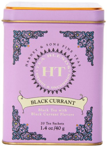 Harney & Sons Caffeinated Black Currant Black Tea Tin 20 Sachets