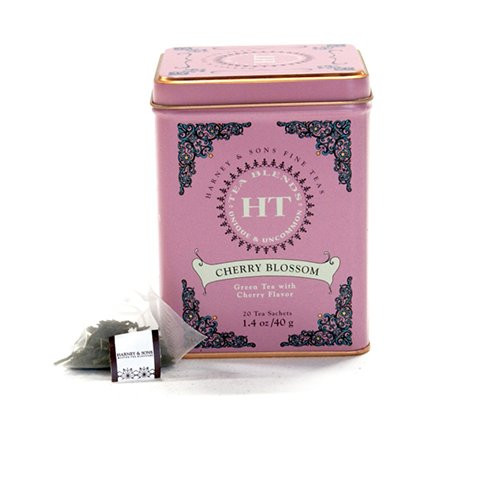 Harney & Sons Caffeinated Cherry Blossom Green Tea Tin - 20 Sachets