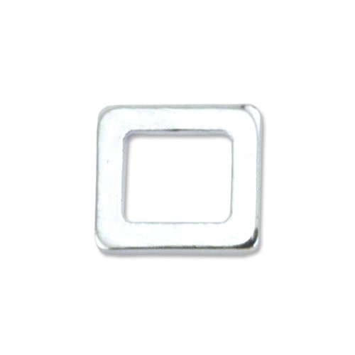Artistic Wire Beadalon 144-Piece 5.6-MM Rectangle Solid Ring, Silver Plate
