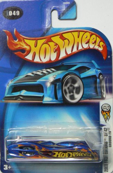 Mattel Hot Wheels 2003 First Editions 1:64 Scale Blue Ground FX Die Cast Car #049 Mattel Hot Wheels 2003 First Editions 1:64 Scale Blue Ground FX Die Cast Car #049