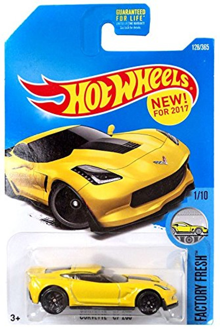 Hot Wheels 2017 Factory Fresh Corvette C7 Z06 128/365, Yellow Hot Wheels 2017 Factory Fresh Corvette C7 Z06 128/365, Yellow